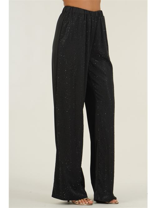 Pantalone palazzo Vortea con crystalli Twenty Fourhaitch | PANTA VORTEANERO